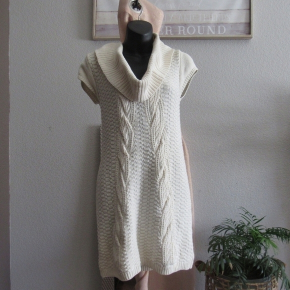 Express Cowl-Neck Tunic Sweater Dress - Picture 1 of 6